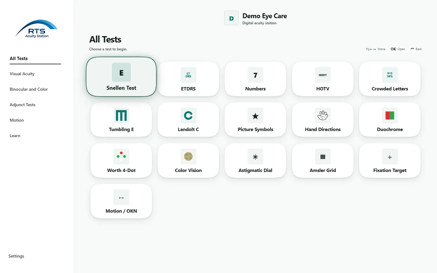RTS home screen designed for directional navigation on Android TV